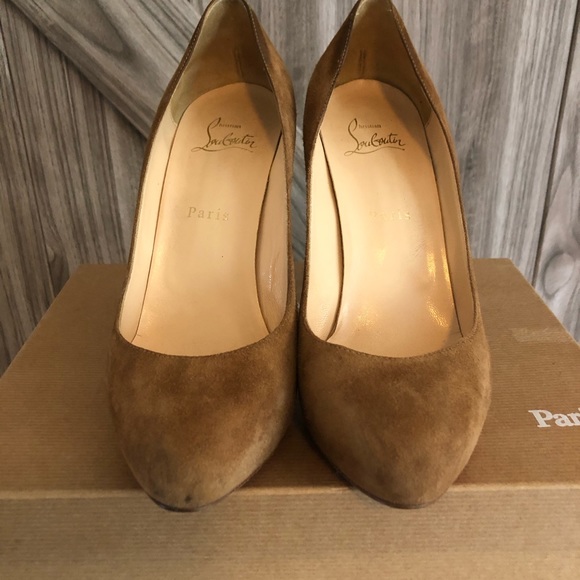 Christian Louboutin New Declic 120 Suede Camel - Picture 2 of 8